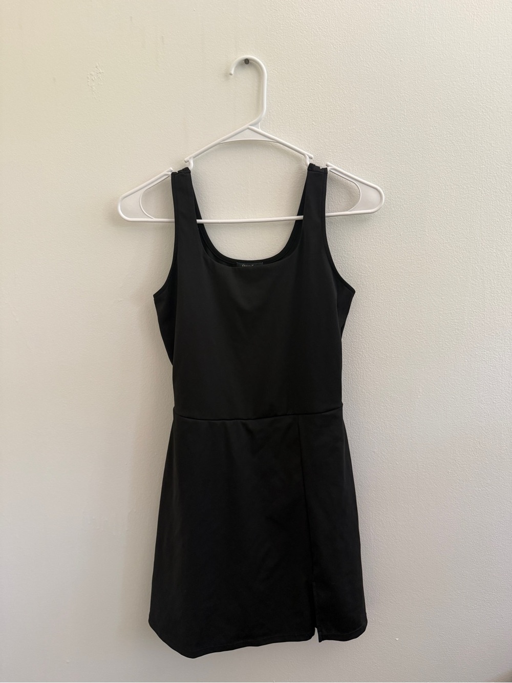 Classic Black workout Tank Dress with shorts